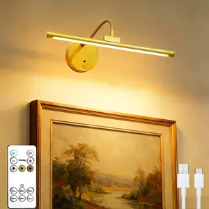 USB Rechargeable Picture Lights, USB LED Art Display Light with Remote Control, Modern Mood Lighting, Dimmable/Timer Light, 3 Lighting Modes Painting Display Lights, USB Charge Wall Light for Wall, Photo, Artwork & Display Lighting, USB Light