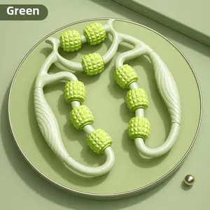 Nine-wheel circular leg clamp, thigh muscle relaxer, leg stretching massager, beautiful leg yoga roller clip lady