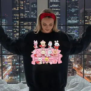 Zoo Members Chibi Valentine Retro T-Shirt – Unisex Cotton Tee for Music Fans & Country Lovers Couple