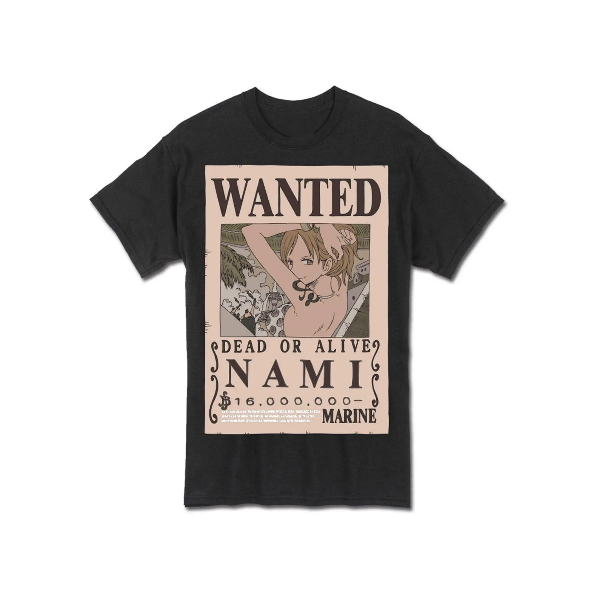One Piece - Wanted Nami Men's Screen Print T-Shirt