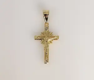Plated Mini Dainty Cross Pendant