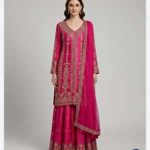 Heavy Satin Silk Partywear Frimt Cut Divider Set Perfect for Special Occasions Bust Size M 38 L 40 XL 42 XXL 44 3xl 46