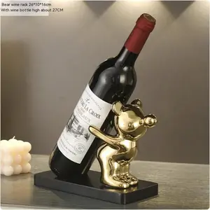Luxury Ceramic Bear Wine Stand
