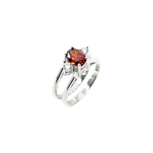 Double Round Ruby Stone Ring