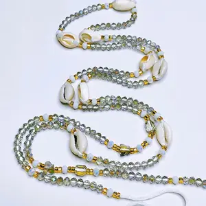 Cowries Waistbeads - Women's Decorative Body Jewelry with Design and Adjustable Fit for Daily Use Belly Chain