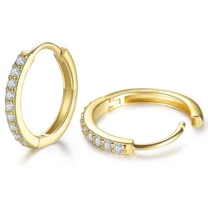 925 Sterling Gold Cartilage Earring for Women lightweight Gold Mini Hoop Earrings,Multiple Endless Small Hoop Earrings Set 14K Gold Plated Huggie Earrings for Women Men Jewelry Gifts french vintage