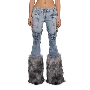 Gigi Faux Fur Denim Jeans