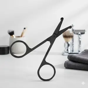 Gentle Nasal Hair Trimmer: Rounded Blade for Comfort, Precise Trimming, Portable Grooming Tool. Safe & Painless, Ideal for Daily Nose Care & Hygiene. Perfect for Detail-Oriented Personal Care.