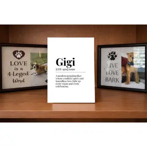 Gigi Definition Decor Sign, 4x6 Gift-Ready MDF Plaque with Box, Pl8crafted