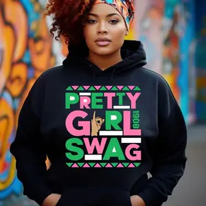 Alpha Kappa Alpha Hoodie -US Cotton AKA 1908 Sorority Apparel for AKAs Alpha Women Ivies Pullover