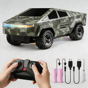 1:24 Scale RC Truck 2.4GHz High-Speed Remote Control Car with Loadspace All-Terrain RC Truck Toys for Kids Ages 3-8+ Boys & Girls Ideal Birthday Present Beige Metal Protector