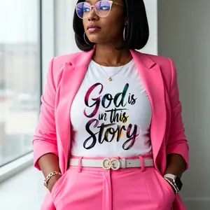 God in the Story DTF Print Shirt Not Included Fashion Accessory for Personal Expression