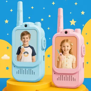 Kids Video Walkie Talkie, Handheld 2 Pack Rechargeable Video Intercom Kids Walkies Talkies, Indoor Outdoor Toys for Family Games, Outside, Camping, Hiking, Toys for Boys and Girls Ages 3-12