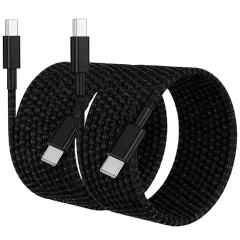 2-Pack 60w USB-C Fast Charging Cable Set, Fast Charger Cord Durable 3ft/6ft/10ft USB Type-C Charger for iPhone 17/16/15 Series, iPad Pro, Macbook Air