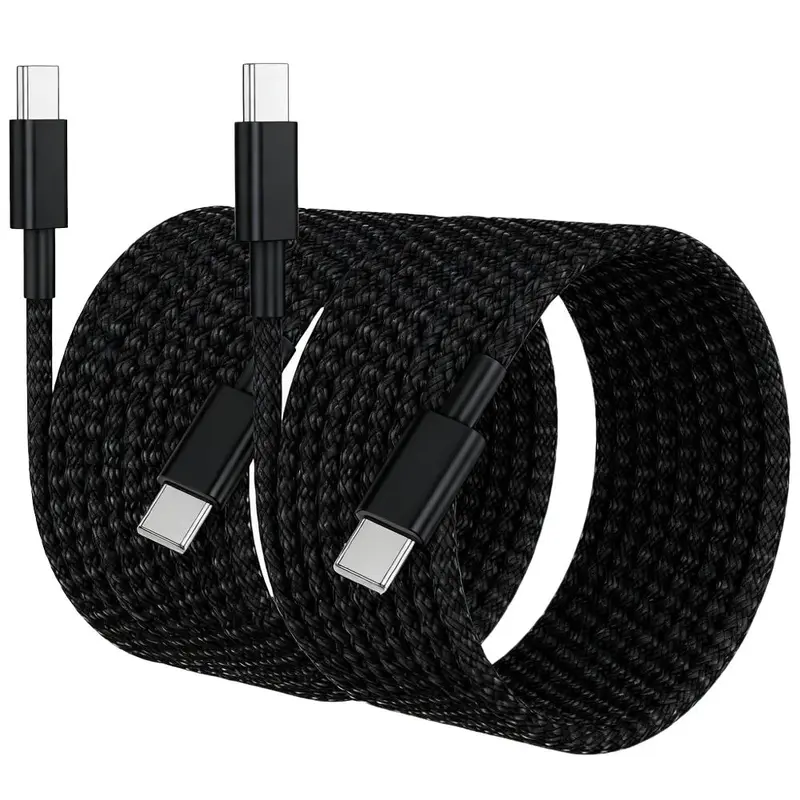 2-Pack 60w USB-C Fast Charging Cable Set, Fast Charger Cord Durable 3ft/6ft/10ft USB Type-C Charger for iPhone 17/16/15 Series, iPad Pro, Macbook Air