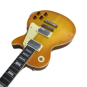 Orange Yellow Gradient 6 String Guitar, Rosewood Fretboard, Cream Pickguard