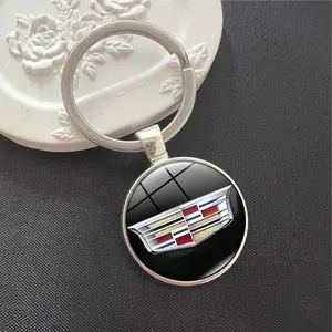 Metal Car Creative Keychain Keyring For Cadillac ATS BLS CT4 CT5 XT5 XT6 XTS ESCALADE SLR SRX STS Auto Keyrings Key Ring Holder