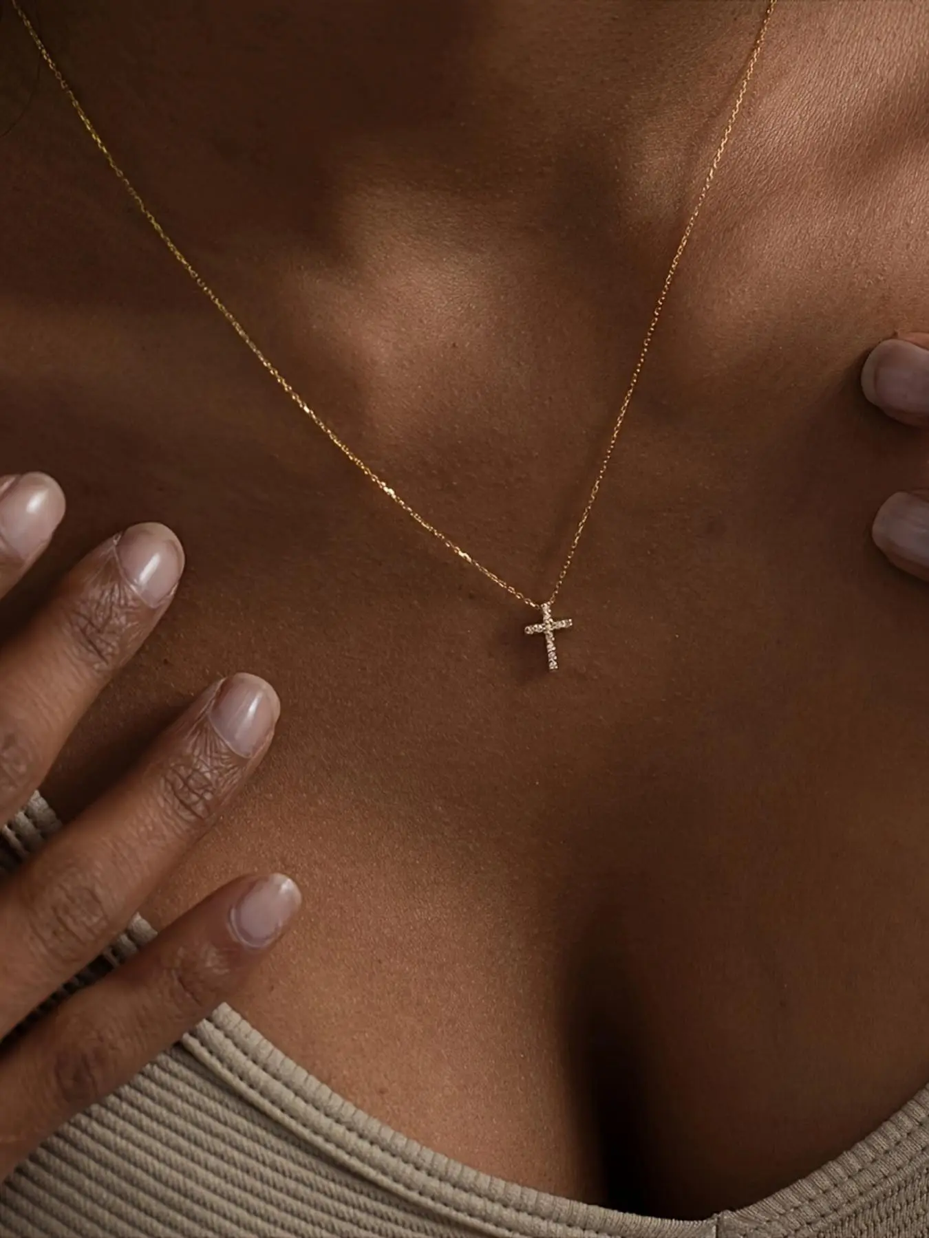 Minimalist Cross Pendant Necklace Chains, Fashion Stainless Steel Jewelry for Party and Everyday Wear, Versatile Trendy Necklace, Perfect Birthday Gift