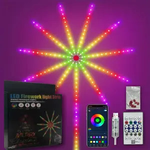 Fireworks LED Light, LED Lights, RGBIC LED Lights for Bedroom, LED Light Strip with Remote App Control, Color Changing Music Sound Sync Light for Bedroom, Suitable for Bar, Party, Christmas, Holiday Decorations, Holiday Decorations for Home