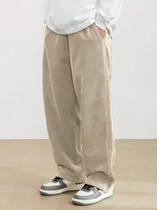 Men’s casual pants with a simple, versatile style and a drawstring design that adds a relaxed feel. The loose fit is comfortable to wear and suitable for daily travel, walking with friends, and casual gatherings. Easy to pair; Loose Fit; Solid Color.