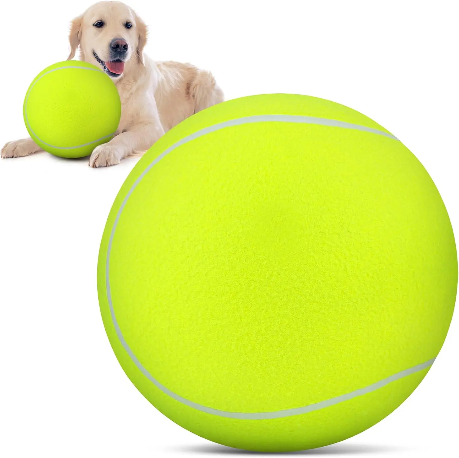 Giant Large Tennis Ball for Dogs: 9.5" Big Balls for Dog for Outdoor Play, Big Tennis Ball Dogs Toy, Tennis Ball for Small Medium Large Dog, Pet Balls