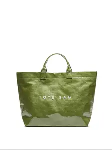 New Large Capacity Women's Tote Bag, Vintage Letter Casual Versatile Handbag, Transparent Simple Design, Perfect for Shopping and Daily Use, Casual Commuter Bag