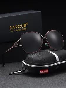 Barcur Bamboo Eyeglasses Temples, Polarized Stainless Steel Frame, Elegant High Quality Sunglasses for Men & Women, Sunglasses for Driving, Ideal for Outdoor Activities