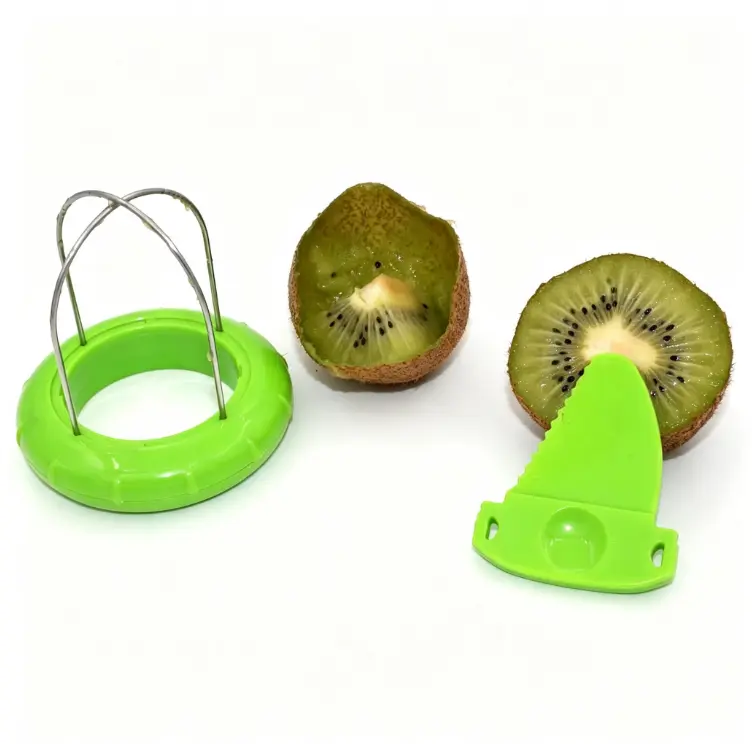 Kiwi Fruit Peeler, 2-in-1 Kiwi Cutter Peeler Detachable, Digging Core Kitchen Fruit Peelers Tool, Reusable and Practical Kitchen Gadgets Portable,Green