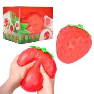 Slow Rising Strawberry Squishy Toy, Super Soft TPR Material Stress Relief Buddy, Realistic Look, Ideal for Kids & Adults, Children's Day Gift