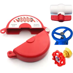 Valve Lockout Device,Gate Valve Lock and Safety Padlock Combination,Water spigot lock, Red, Applicable size 2.5inch-5.5inch