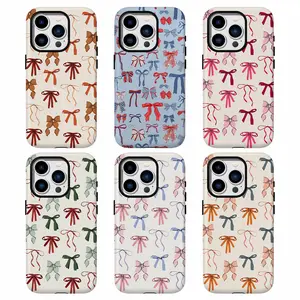 Coquette Girlie Pastel Bows Case Phone Case Classic MagSafePhone Case For IPhone 17/16/15/14/13/12/11Pro Max/Plus/AIR/X/XS/XR/XSMAX/7/8/7PLUS/8PLUS Shockproof And Drop-Proof Double-layer thickened Fashionable gifts for rebellious girls loopy phone  case c