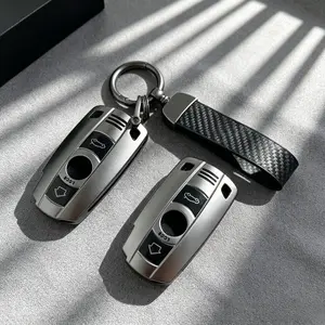 TPU Key Fob Cover with Keychain for BMW E90 E60 E70 E87 3 5 6 Series M3 M5 X1 X5 X6 Z4 E71 E72 E88 E89 E91 E92 Accessories Car key case cover