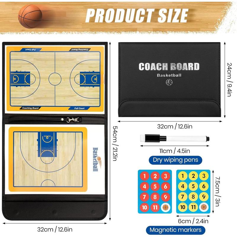 Basketball Coaching Board Coaches Clipboard Tactical Magnetic Board Kit with Dry Erase, Marker Pen and Zipper Bag (Basketball Board) (Basketball Coaching Board) (Basketball Coaching Board)