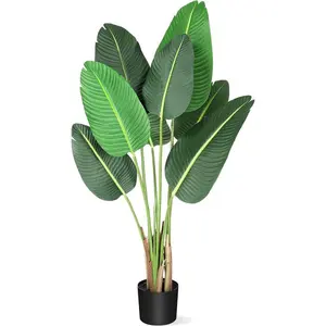 【Christmas Gift】72 Inc-A Bird of Paradise Plant Artificial Decorative Fruit Gift for Indoor Home Living Room and Office Decor Tropical Ornaments Faux Flower Tree Decoration