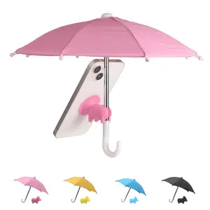 Phone Umbrella for Sun - Universal Adjustable Cute Stand With Piggy Suction Cup, Outdoor Anti-reflective Glare Blocking Cell Phone Sun Shade