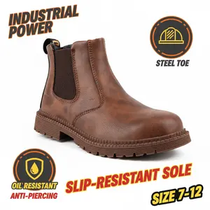 Flexible Composite Safety Shoes Puncture-proof Splash-proof Smash-proof Breathable Unisex Chef Work Shoe Waterproof Anti-slip Durable Outdoor Comfortable Shoe