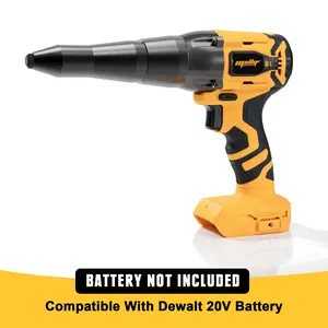 Cordless Rivet Gun Compatible with Dewalt 20V MAX Battery(Tool Only), 2248Lbf Electric Brushless Blind Riveter Tool, Pop Rivet Tool, Heavy Duty Automatic Riveter for 3/32", 1/8", 5/32",1/5" Rivets