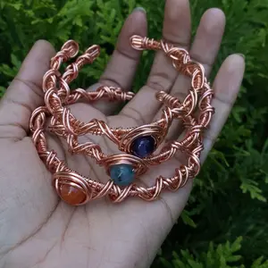 Handmade copper wire bangle/ cuff