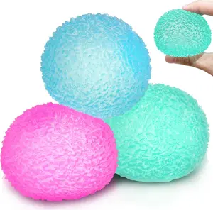 3Pc Big Soft Sensory Stress Balls, Textured Memory Gel Soft Fidget Toys, Large Sensory Soft Fidget Toy for Kids/Adults, Anxiety Relief Squeeze Ball for Autism/ADHD, Party Favors Gi