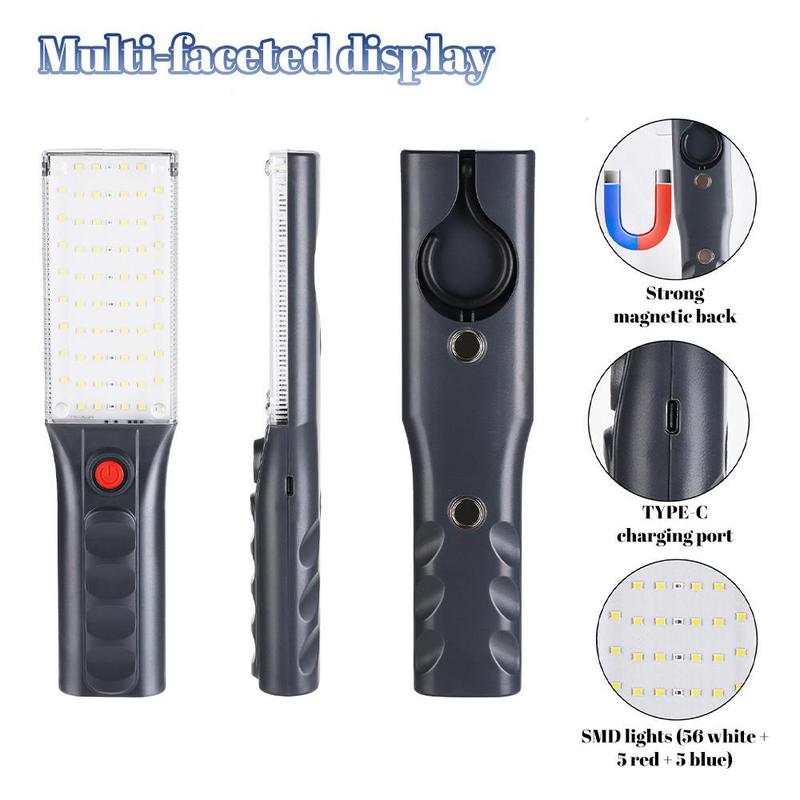 Work Light, Rechargeable LED Work Light with Hanging Hook, 1500 Lumens, Portable Flashlight 180° Rotate 5 Modes, Magnetic Light, for Car Repairing/Under Hood/Emergency Waterproof Work Light, Rechargeable LED Work Light with Hanging Hook, 1500 Lumens, Portable Flashlight 180° Rotate 5 Modes, Magnetic Light, for Car Repairing/Under Hood/Emergency Waterproof
