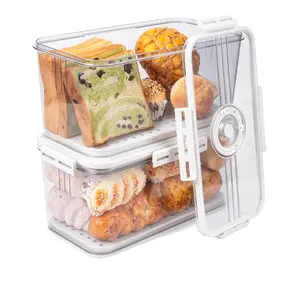Bread Box for Homemade Bread Boxes for Kitchen Counter Airtight, Time Recording Bread Storage Container with Lid, Bread Containers Storage Airtight Loaf Bread Keeper,Mother's Day Gifts tiktokshopspringglowup