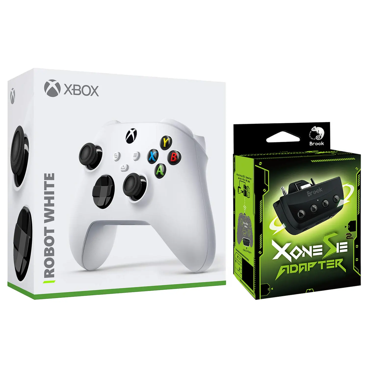 Xbox Wireless Controller with Xone SE 2 Controller Adapter Crossplay Converter for PS5, Switch 2 and PC - Robot White
