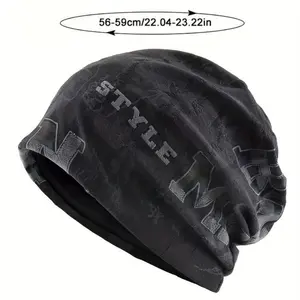 Unisex Lightweight Knitted Beanie Hat, Slouchy Skull Cap for Men and Women, White and Black Color Options