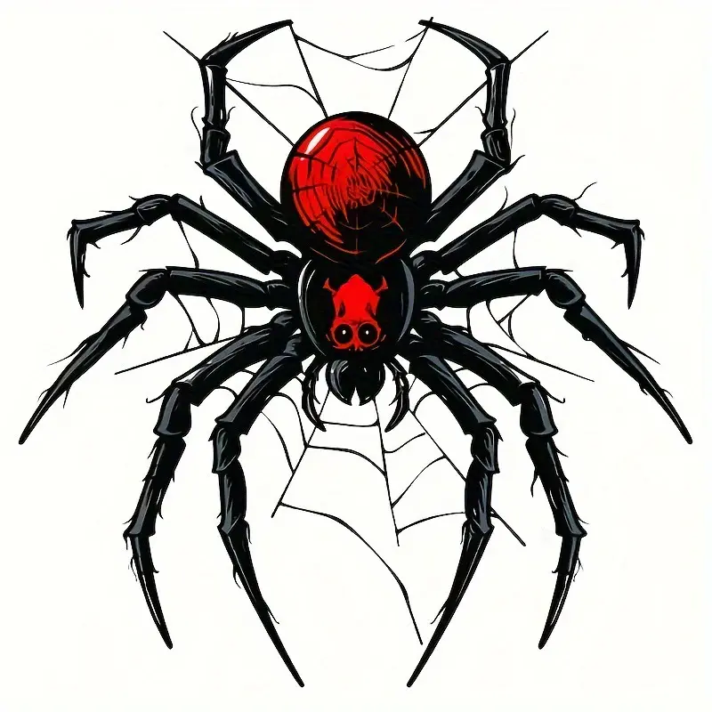 3D Spider Design Custom Metal Emblem Badge - Premium Durable Automotive-Motorcycle Exterior Car Accessories, Weatherproof Peel-Off Peel-Stick Graphic Decal Sticker for Vehicle Decoration