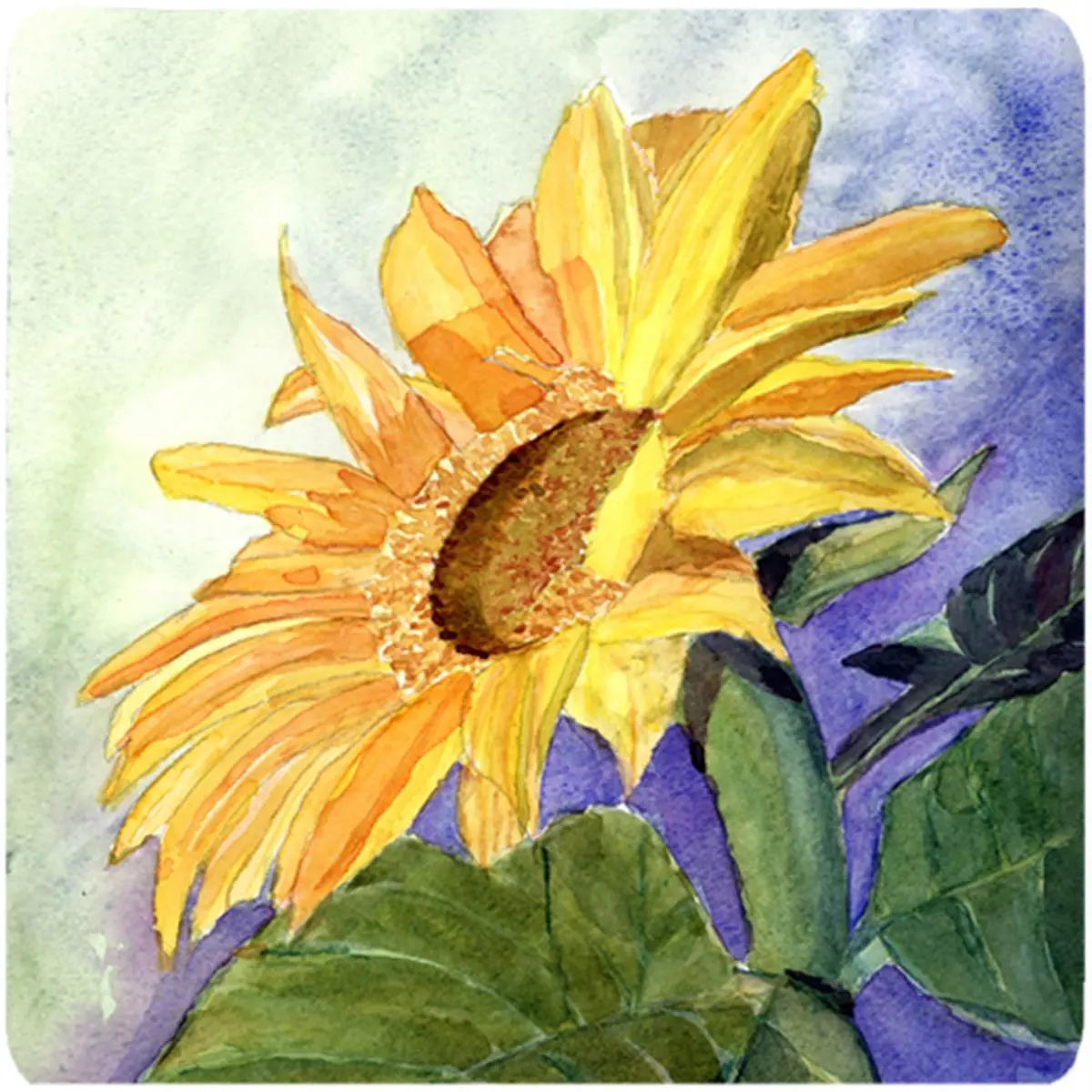 Sunflower Foam Coasters - Square Shape Colored Flexible Placemats & Coasters, 3.5x3.5 in Set of 4, Kitchenware for Dining Table Decor & Table Decor, Multi-Use Mouse Pad, Four Pieces