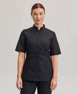 1056 Black Women's Short Sleeve Chef Shirt | Segers