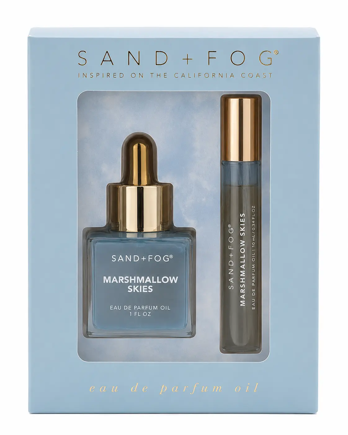 Sand + Fog Eau de Parfum Oil Gift Sets Multiple Scents | Dropper Bottle & Roll-On | Alcohol Free | Unique Fragrance Blend for Daily Use or Special Occasions Women's Body Parfuma mini perfume Sweet Elegant