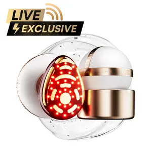 【LIVE EXCLUSIVE】INIA SPHERA At-Home RF & LED Anti-Aging Facial Device – Lift, Tighten & Sculpt with EMS Microcurrent, Red Light Therapy, Electroporation & Cryo Cooling for Firm, Glowing Skin,Mother's Day Special Gift