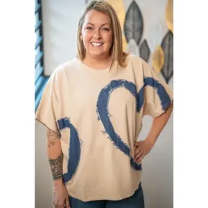 Easel Heartbreaker Mineral Washed Top
