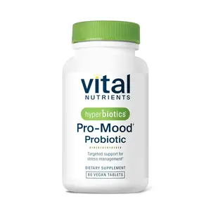 Hyperbiotics Vital Nutrients Pro Mood Probiotic with L-theanine | Clinically Studied Probiotics for Women and Men to Support Stress Management and Mood Support*